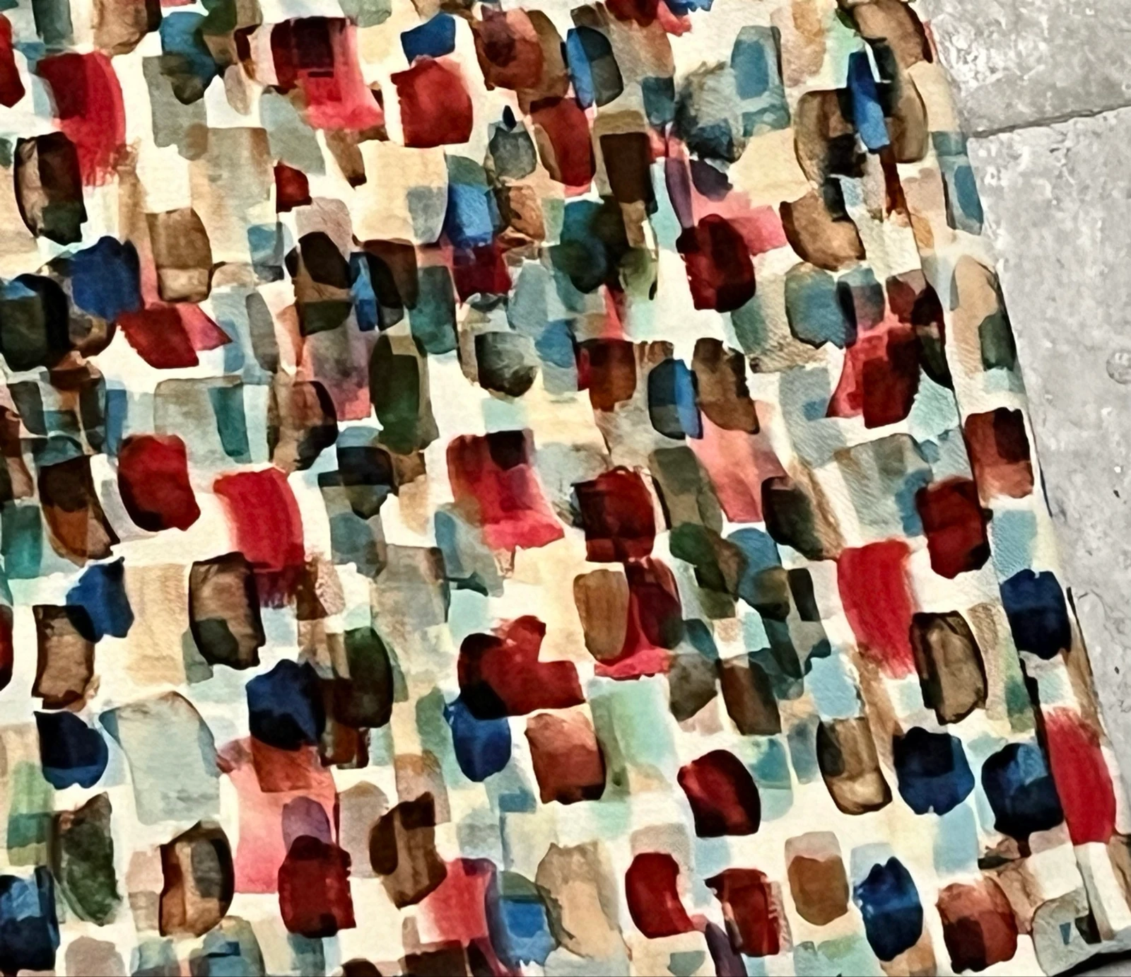 Vestido crepe estampado multicolor  – photo 3